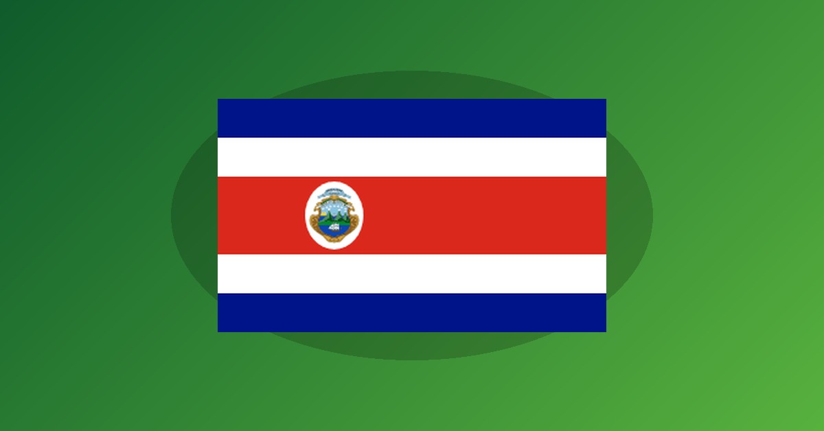 Costa Rica flag on gradient background