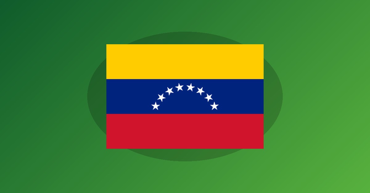 Venezuela flag on gradient background