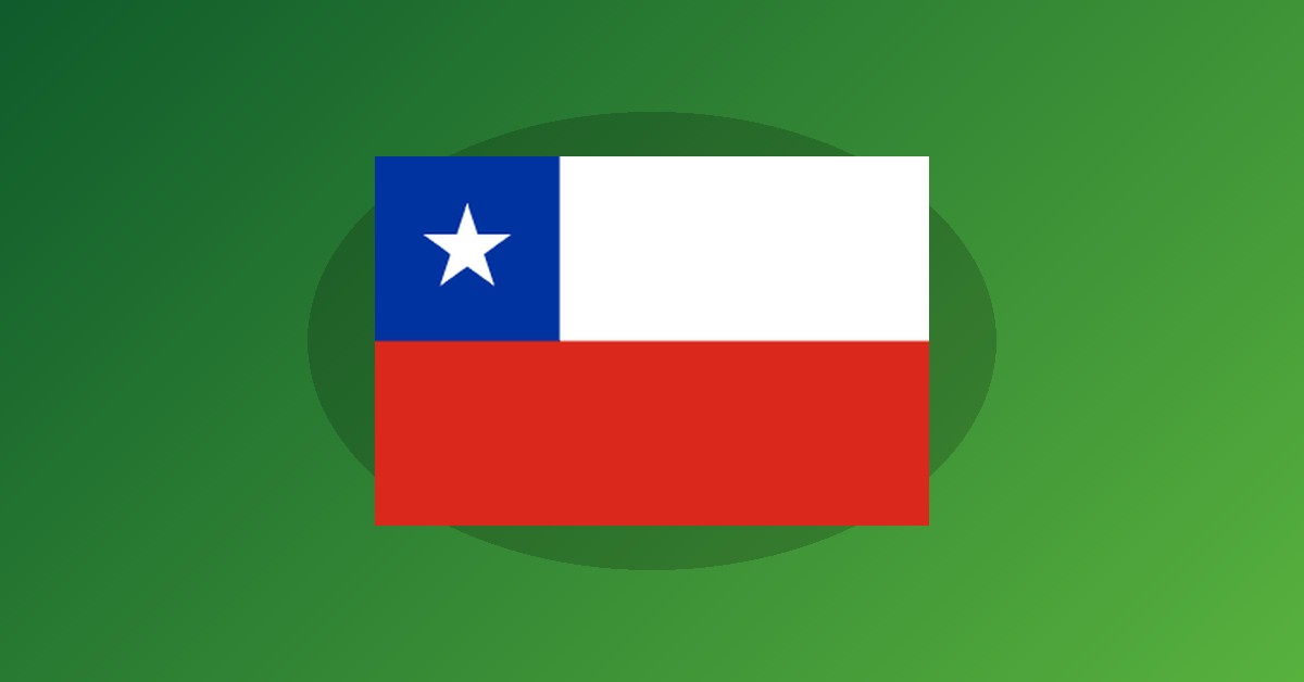 Chile flag on gradient background