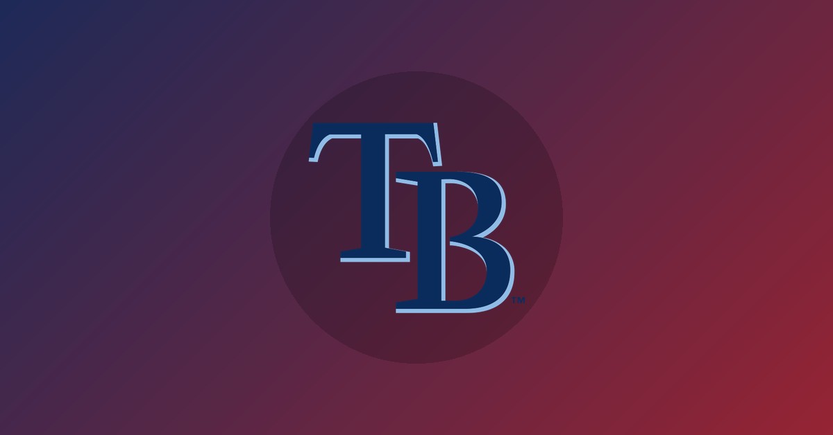 Tampa Bay Rays logo on gradient background