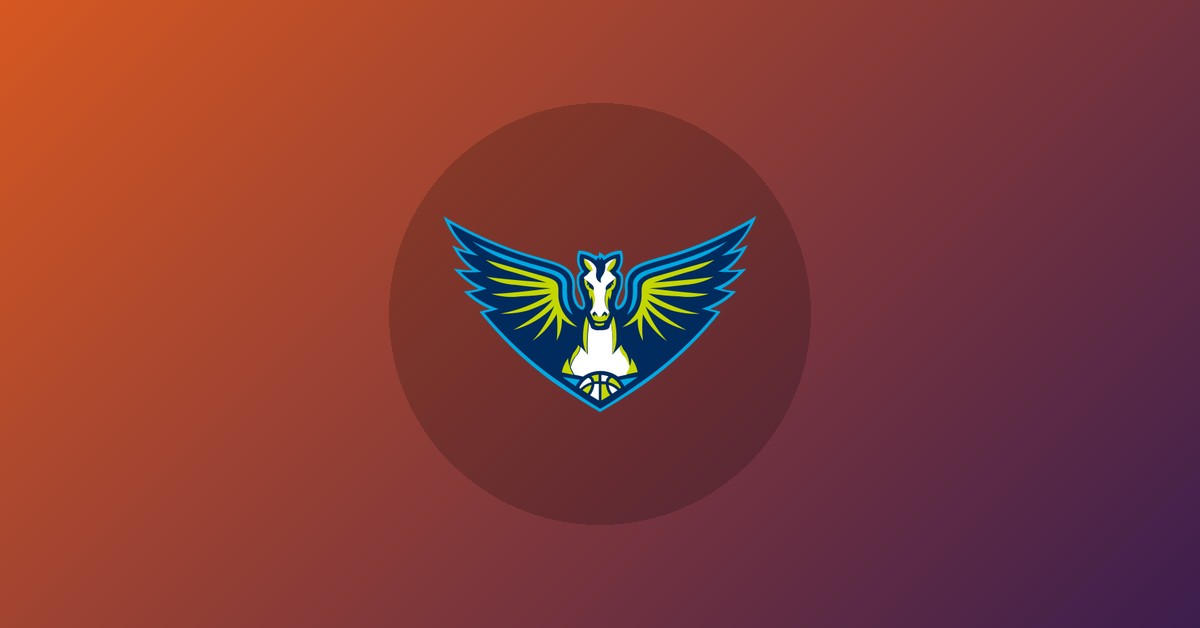 Dallas Wings logo on gradient background