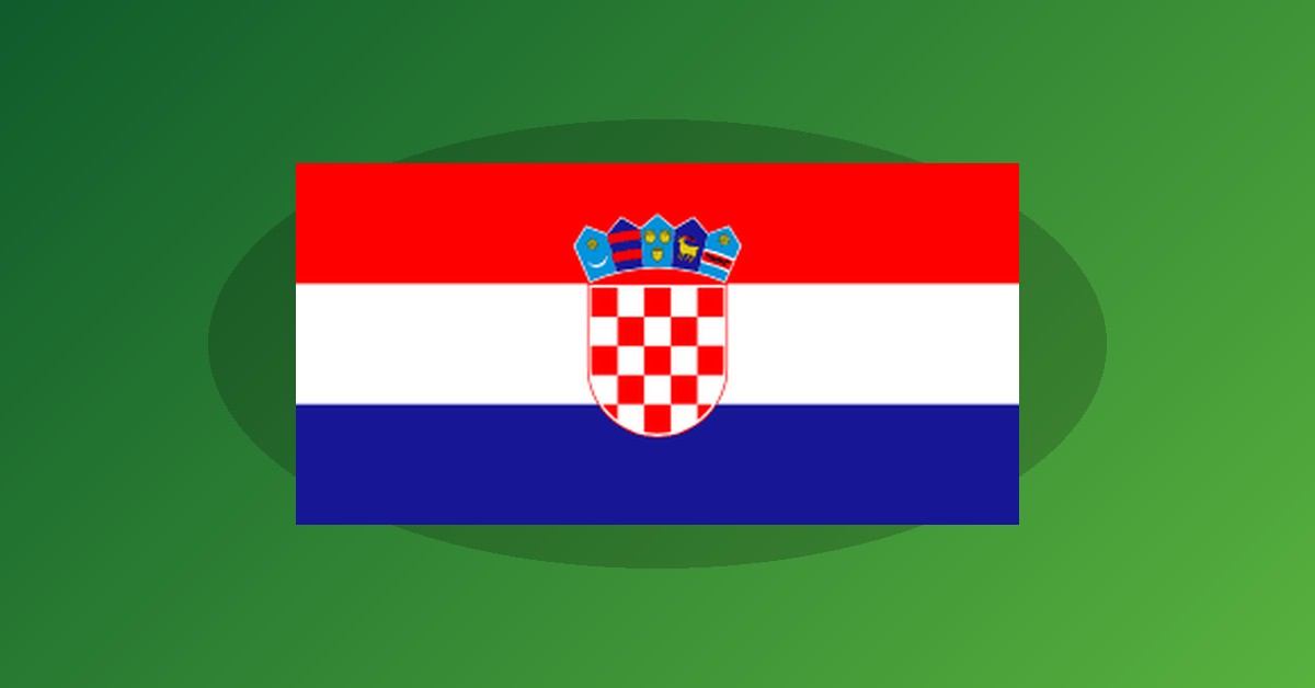 Croatia flag on gradient background