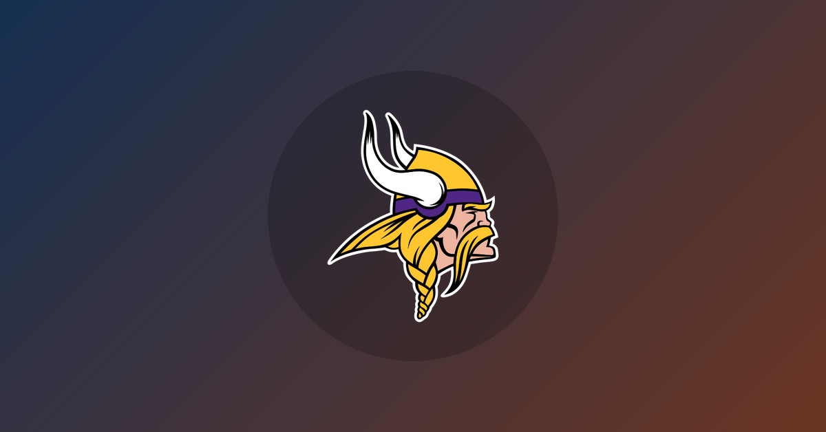 Minnesota Vikings logo on gradient background