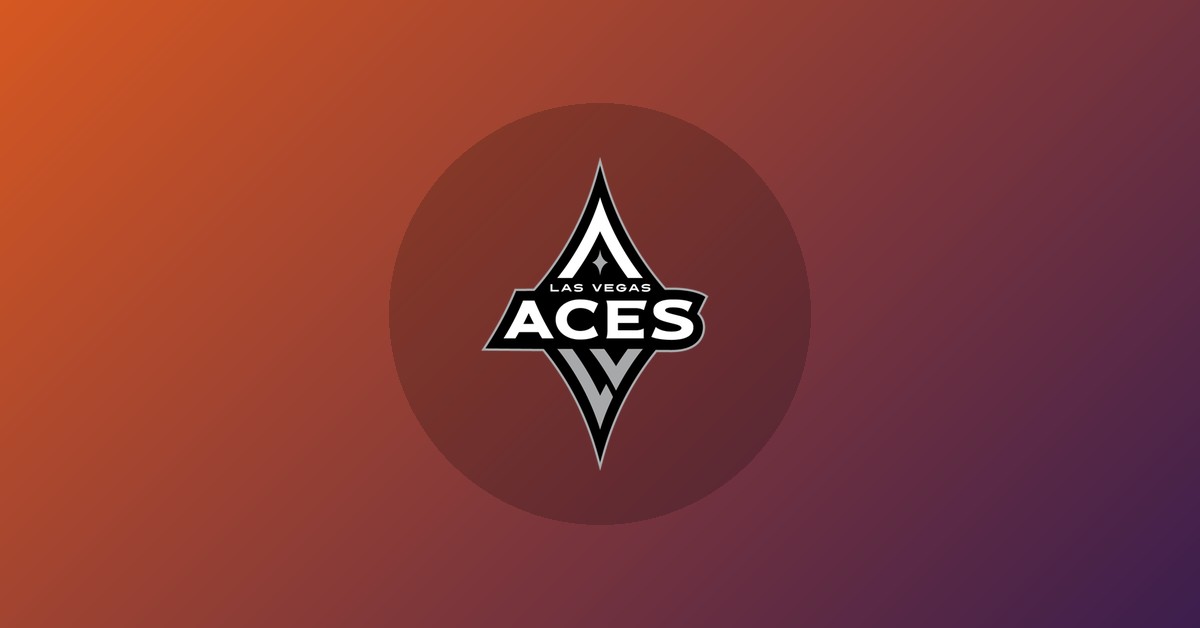 Las Vegas Aces logo on gradient background