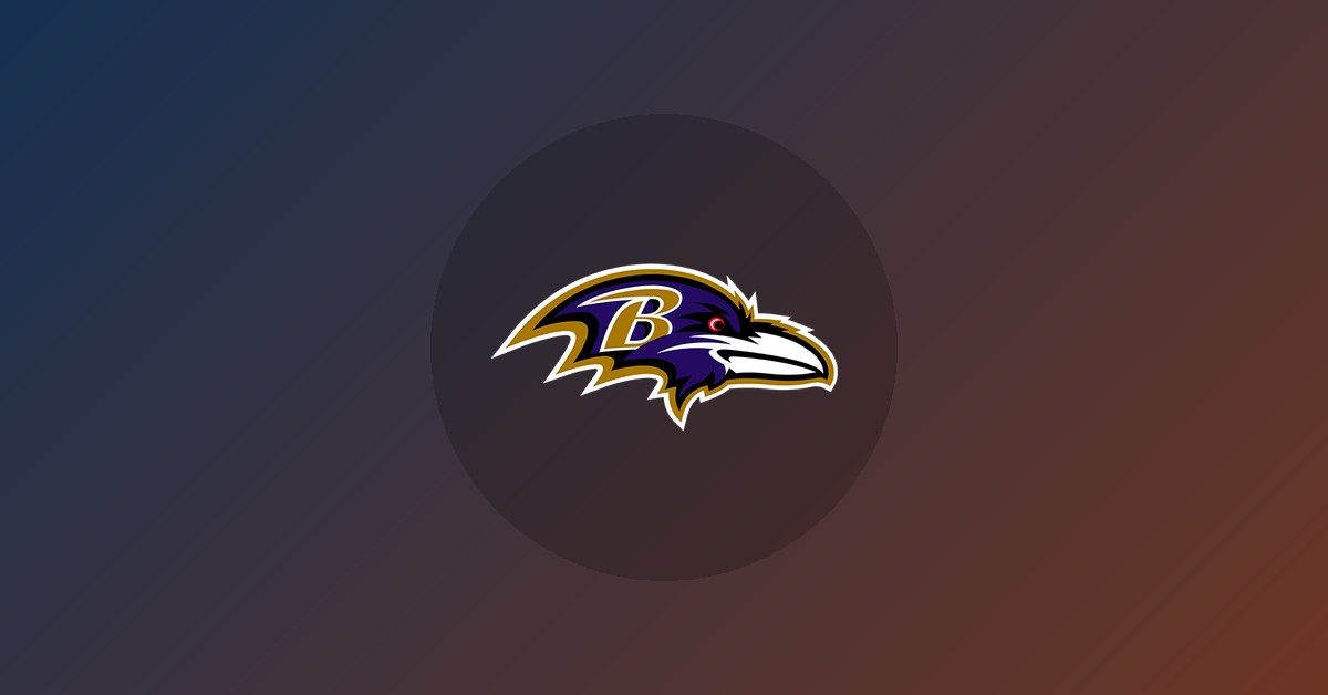 Baltimore Ravens logo on gradient background