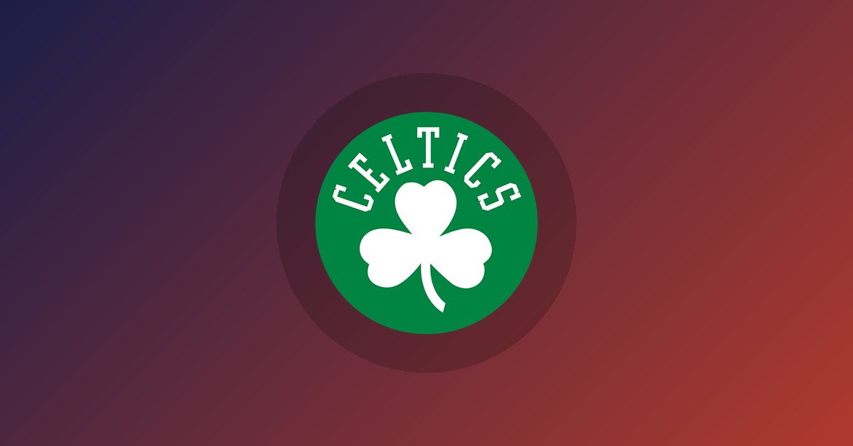 Boston Celtics logo on gradient background