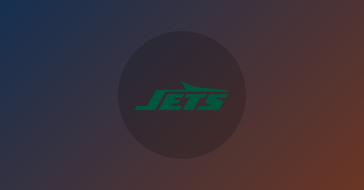 New York Jets logo on gradient background