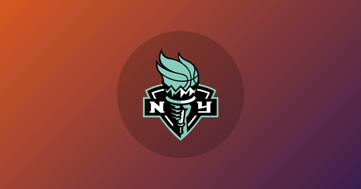 New York Liberty logo on gradient background