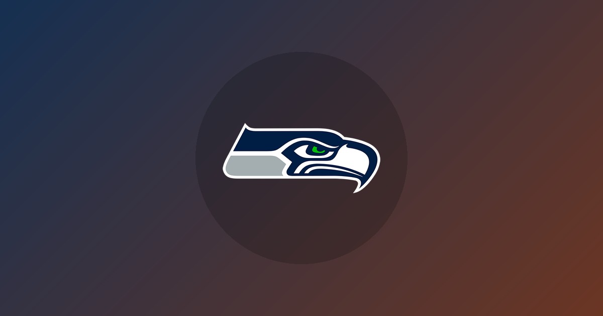 Seattle Seahawks logo on gradient background