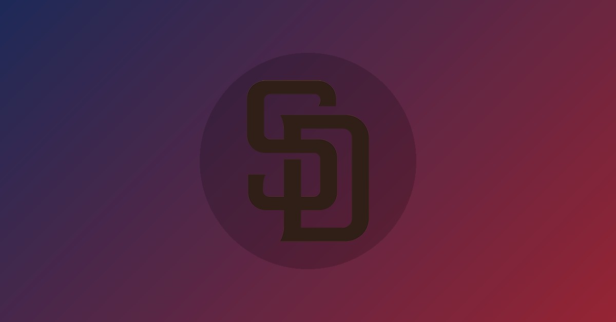 San Diego Padres logo on gradient background