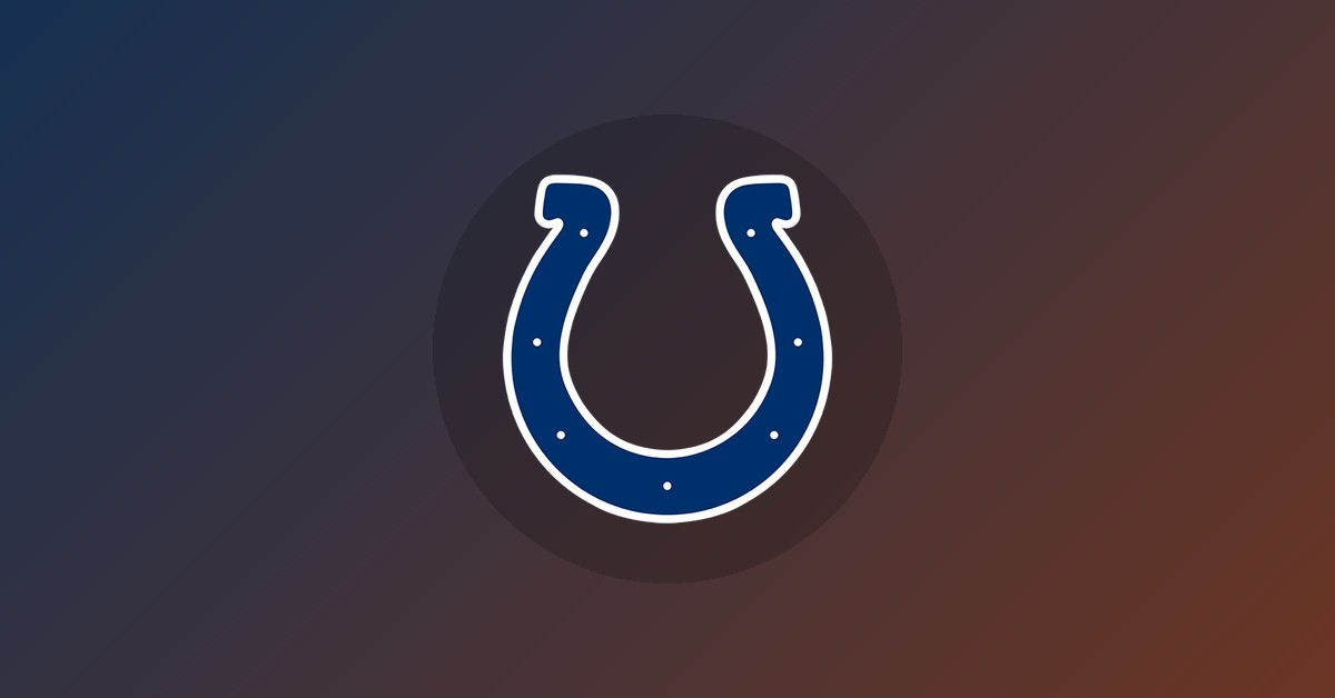 Indianapolis Colts logo on gradient background