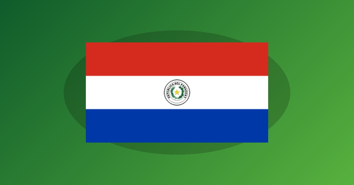 Paraguay flag on gradient background