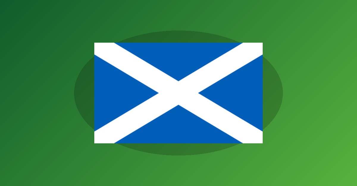 Scotland flag on gradient background