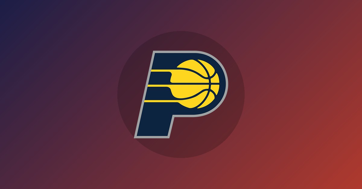 Indiana Pacers logo on gradient background