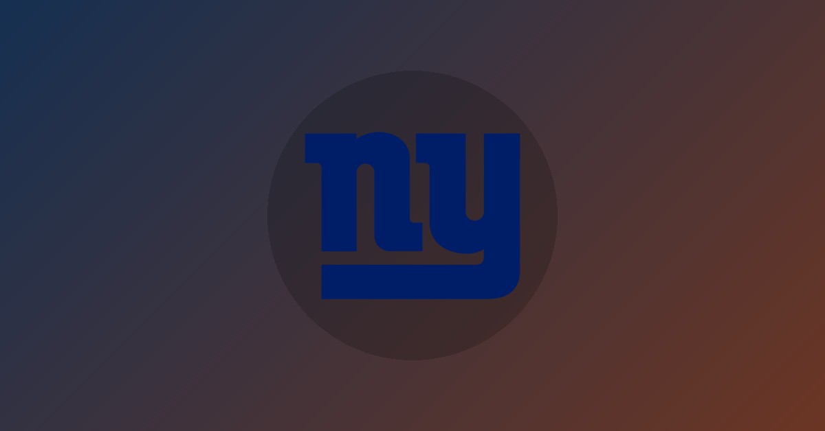 New York Giants logo on gradient background