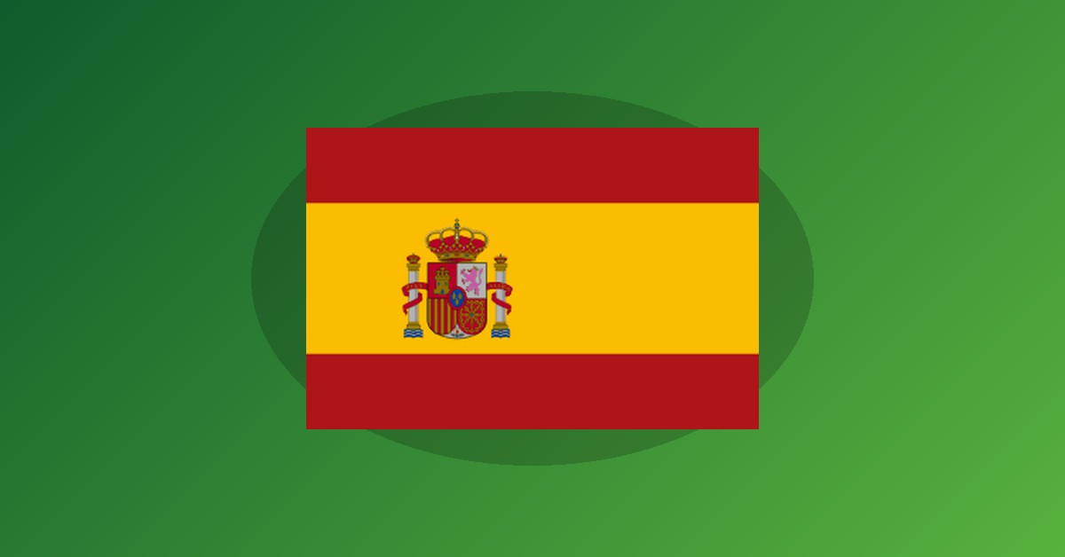Spain flag on gradient background