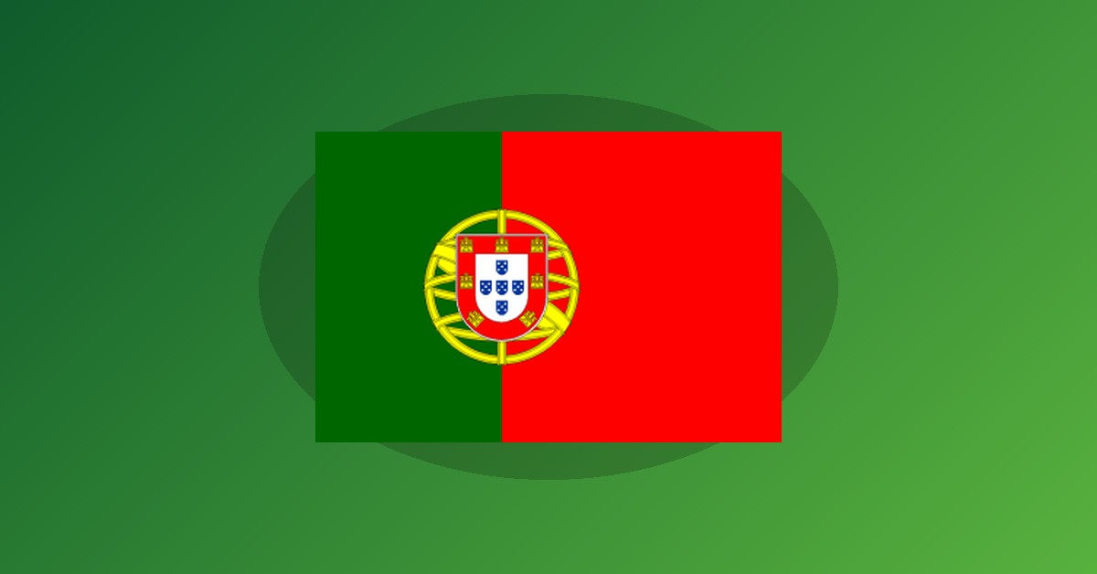Portugal flag on gradient background