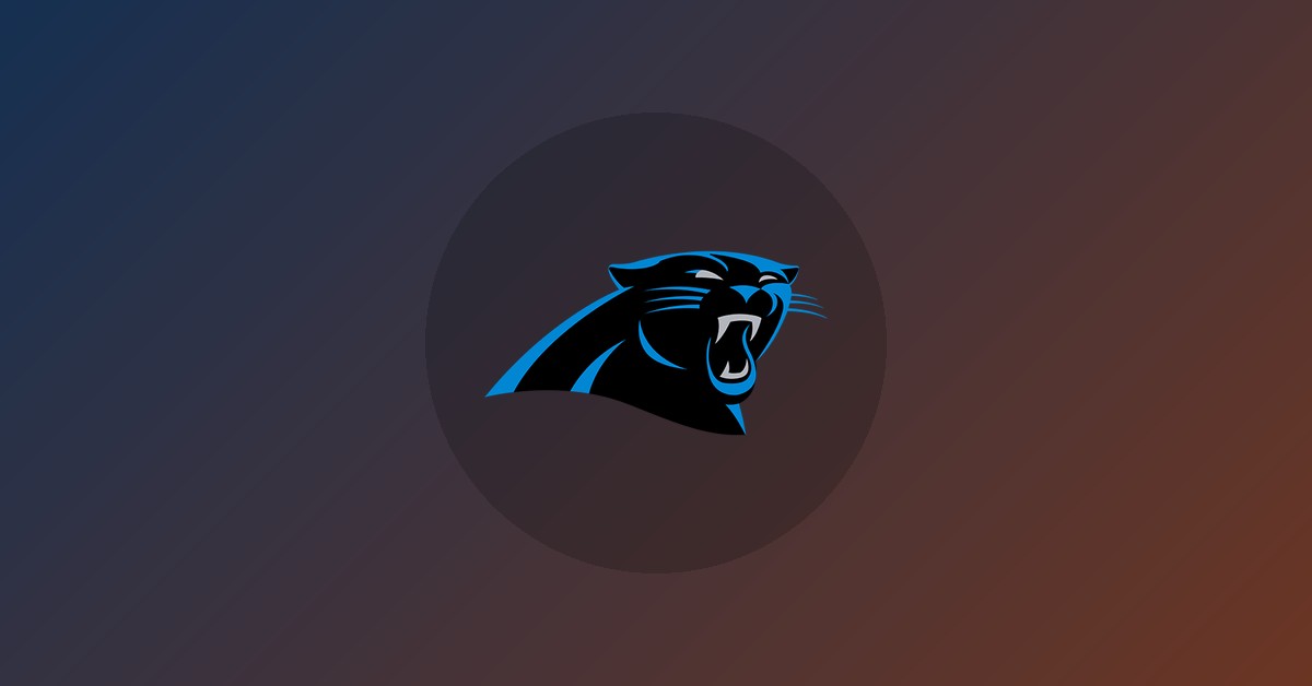 Carolina Panthers logo on gradient background