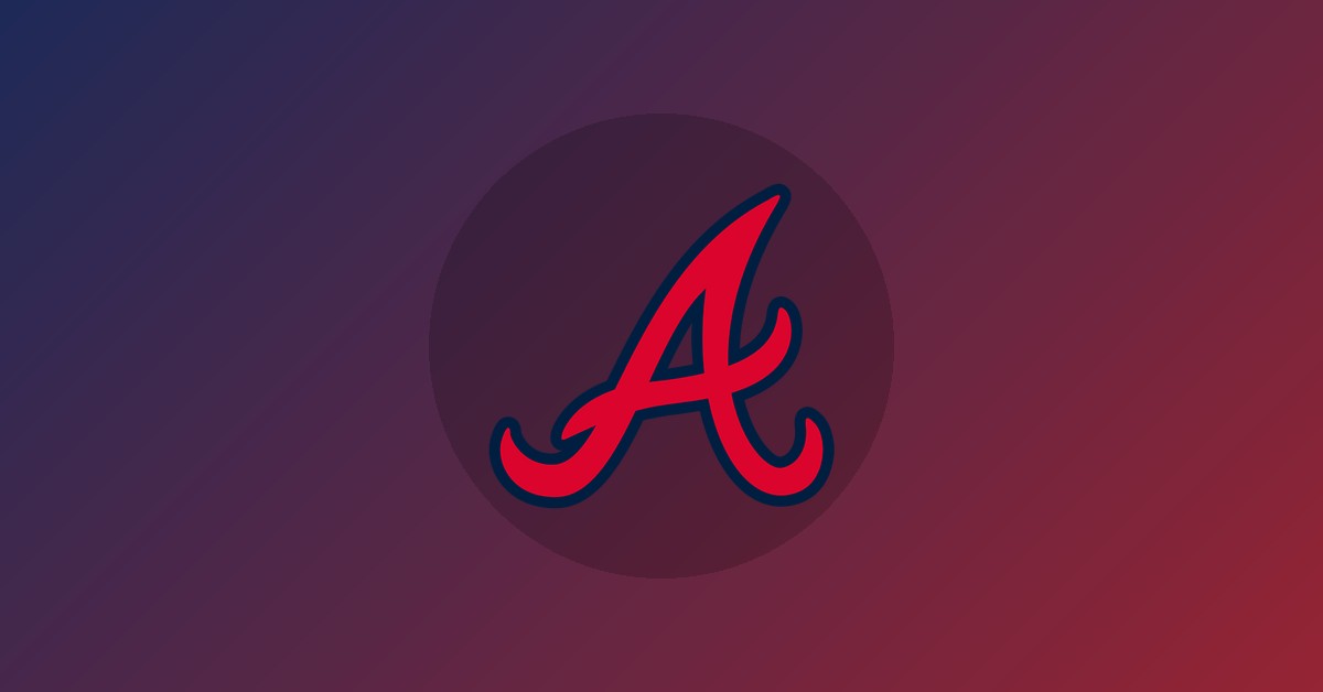 Atlanta Braves logo on gradient background