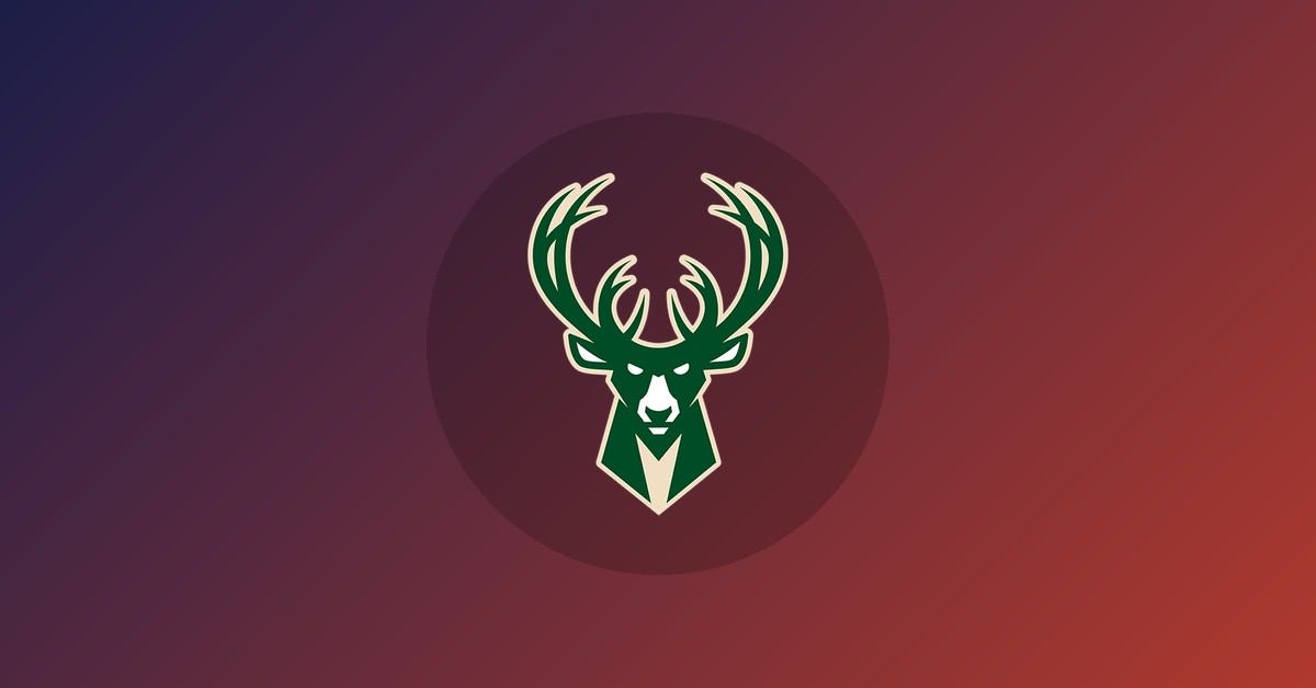Milwaukee Bucks logo on gradient background
