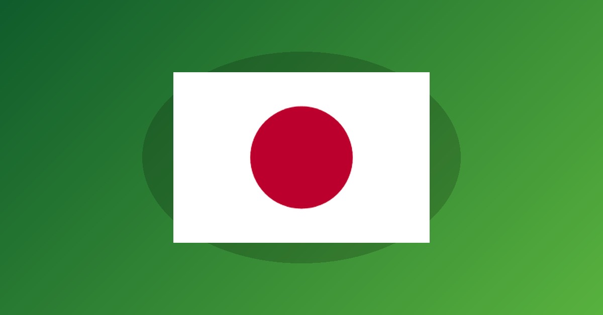 Japan flag on gradient background