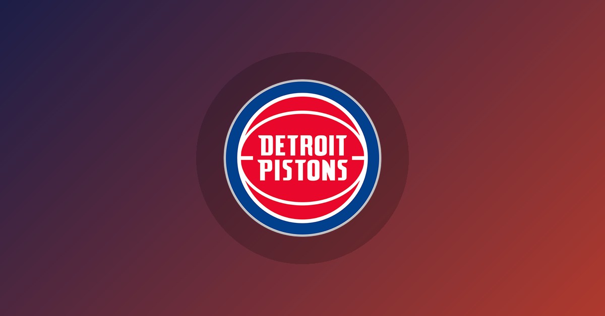 Detroit Pistons logo on gradient background