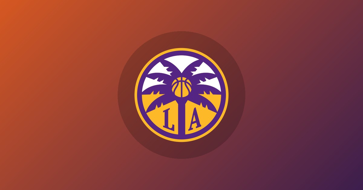 Los Angeles Sparks logo on gradient background