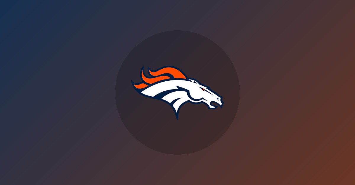 Denver Broncos logo on gradient background