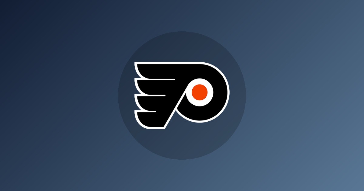 Philadelphia Flyers logo on gradient background