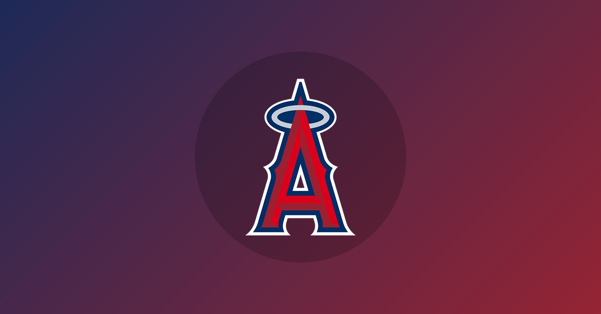 Los Angeles Angels logo on gradient background