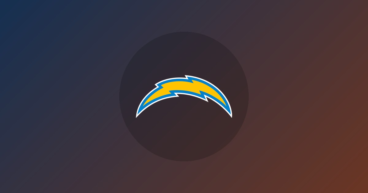 Los Angeles Chargers logo on gradient background