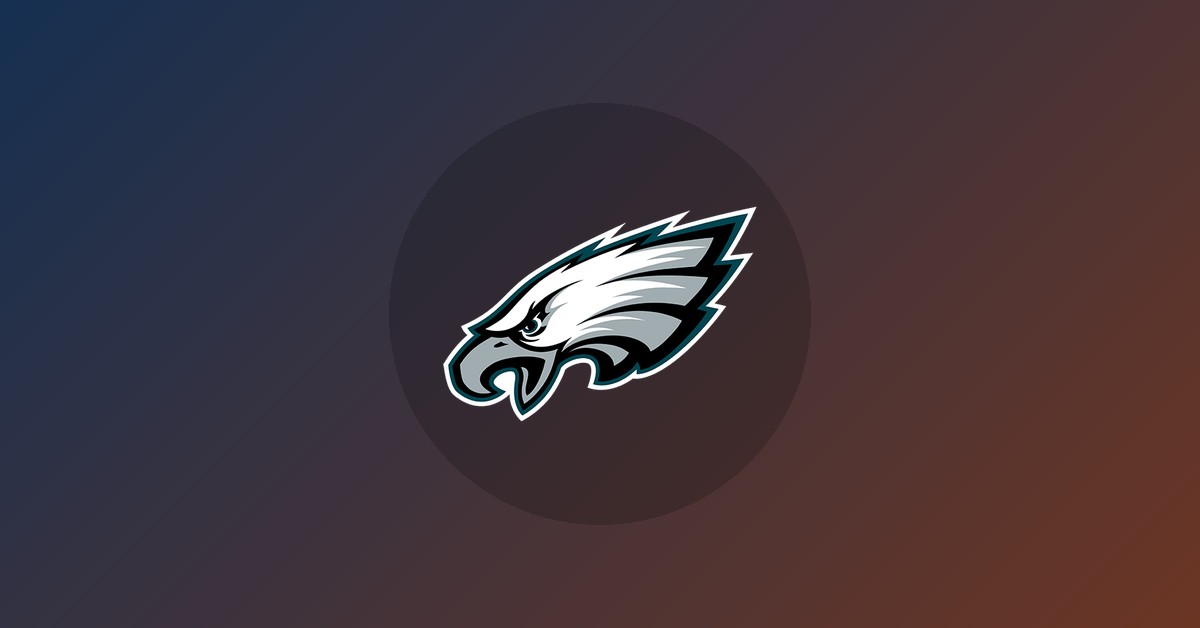 Philadelphia Eagles logo on gradient background