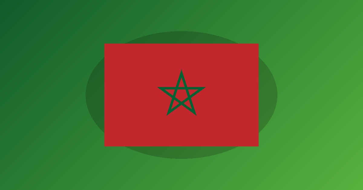 Morocco flag on gradient background