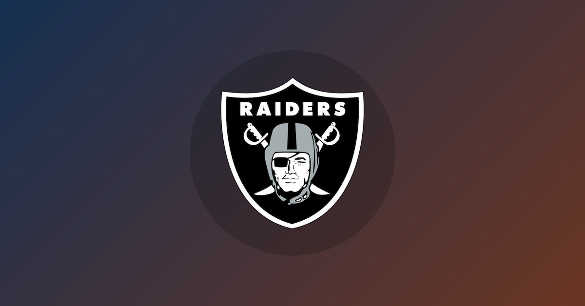 Las Vegas Raiders logo on gradient background