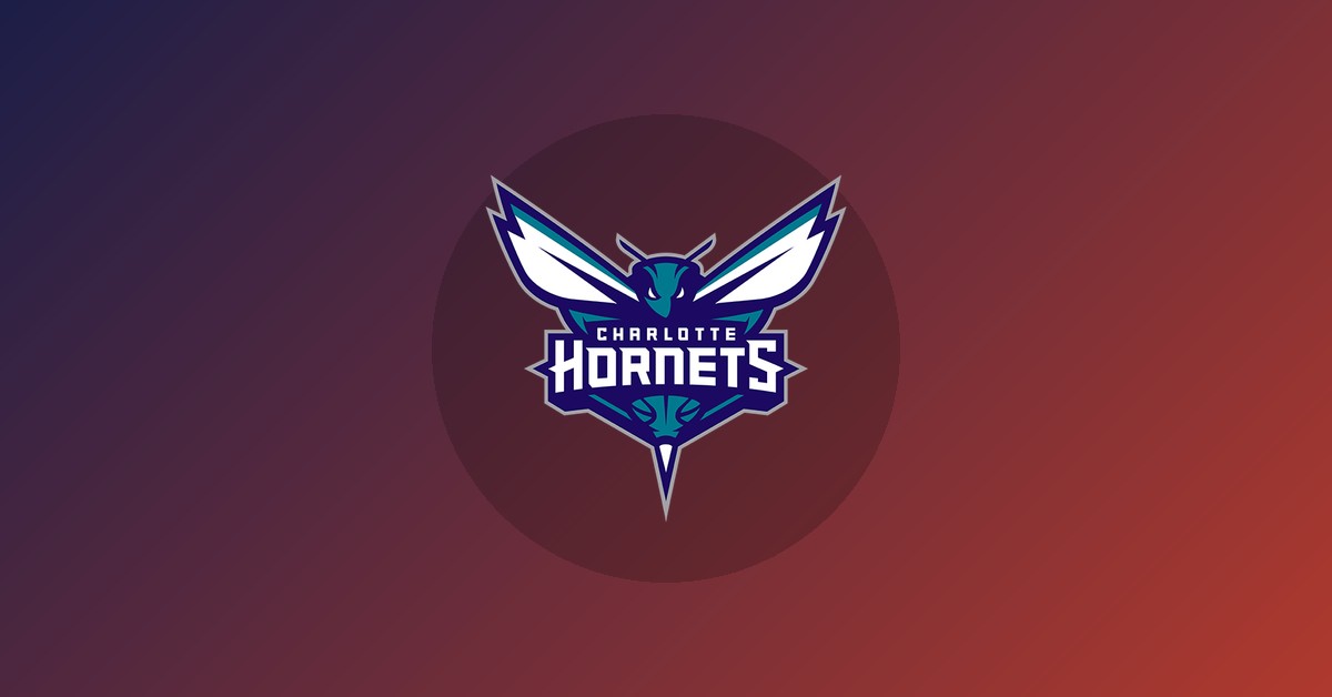 Charlotte Hornets logo on gradient background