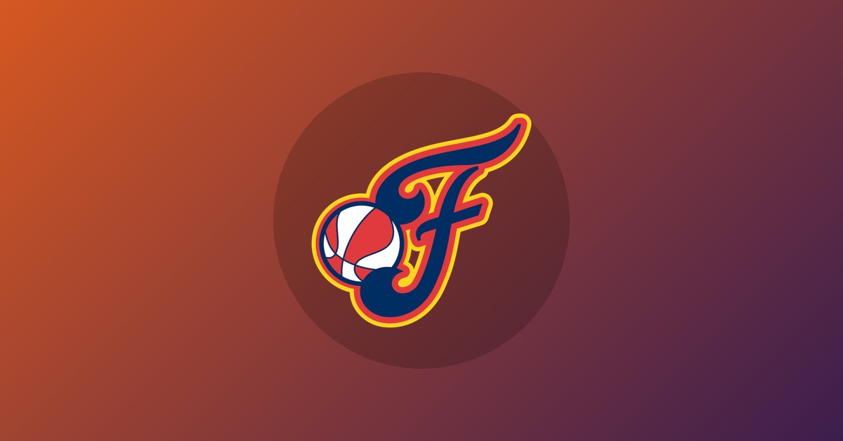 Indiana Fever logo on gradient background