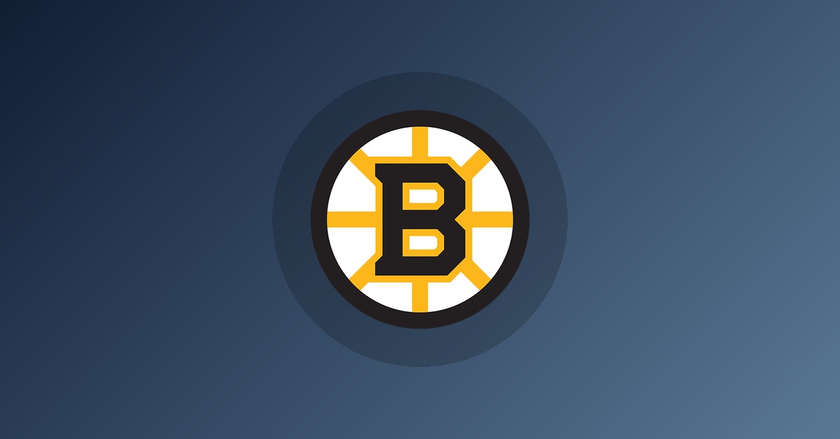Boston Bruins logo on gradient background