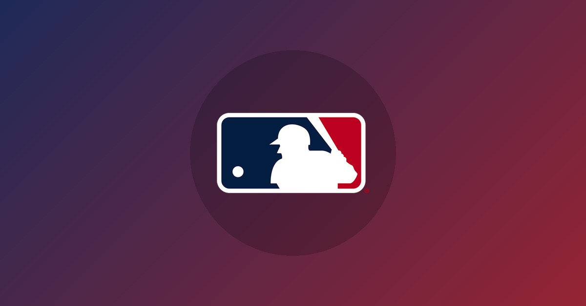 Mlb logo on gradient background