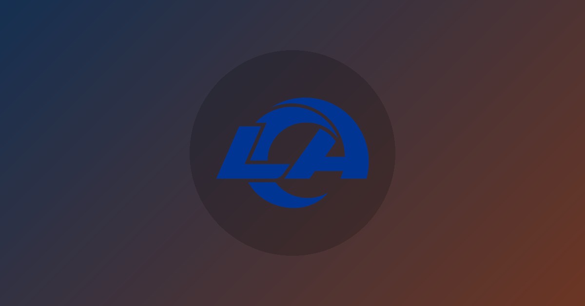 Los Angeles Rams logo on gradient background
