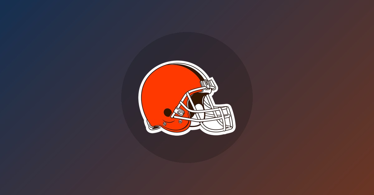 Cleveland Browns logo on gradient background
