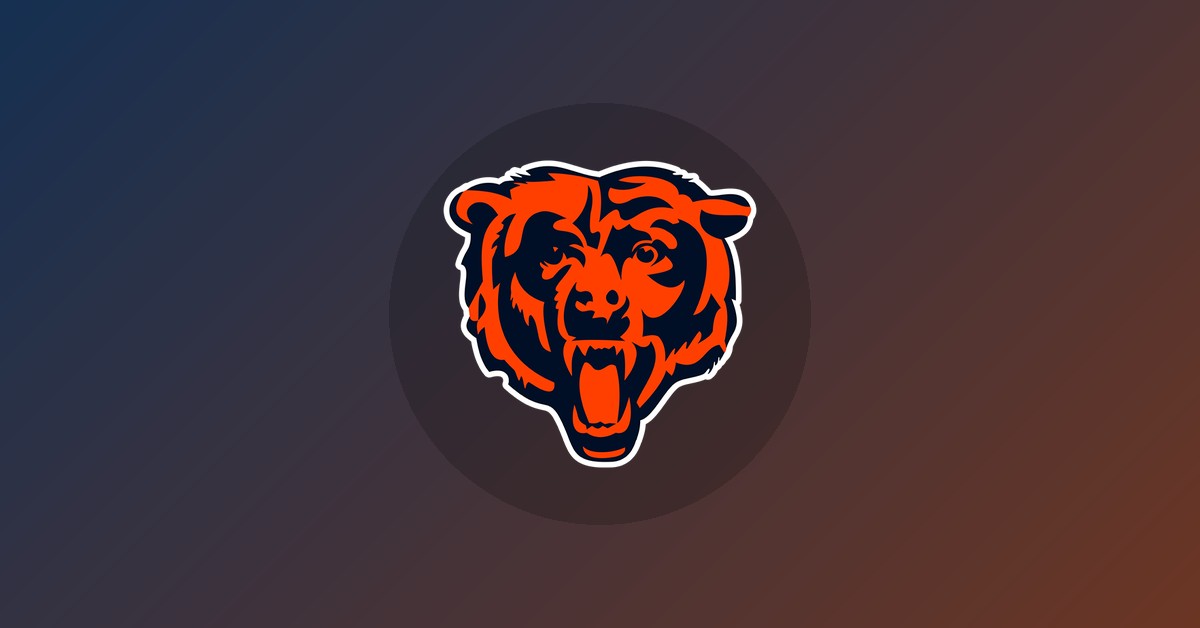 Chicago Bears logo on gradient background