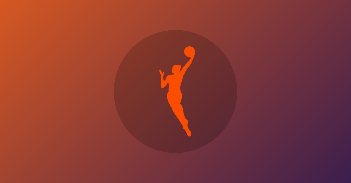 Wnba logo on gradient background