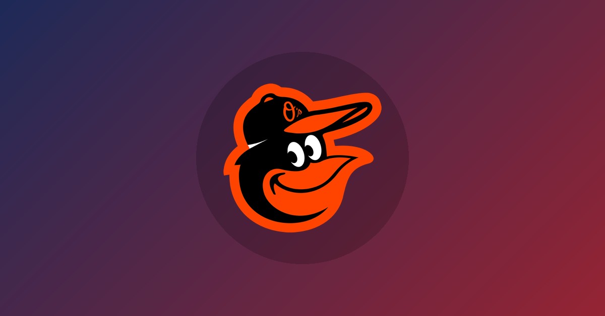 Baltimore Orioles logo on gradient background