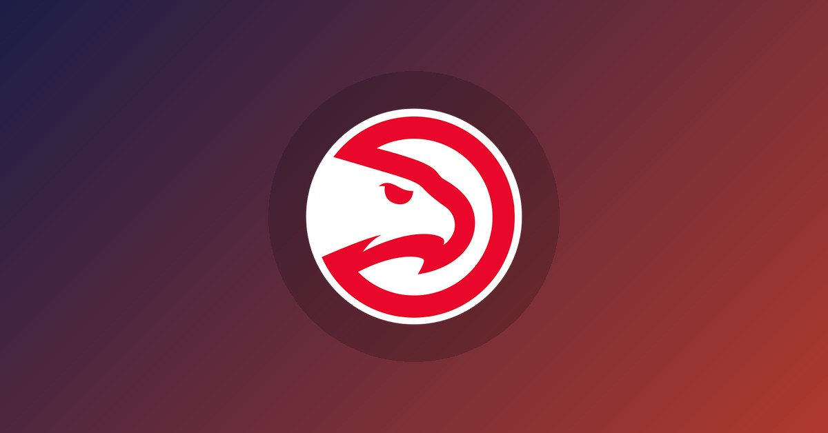 Atlanta Hawks logo on gradient background