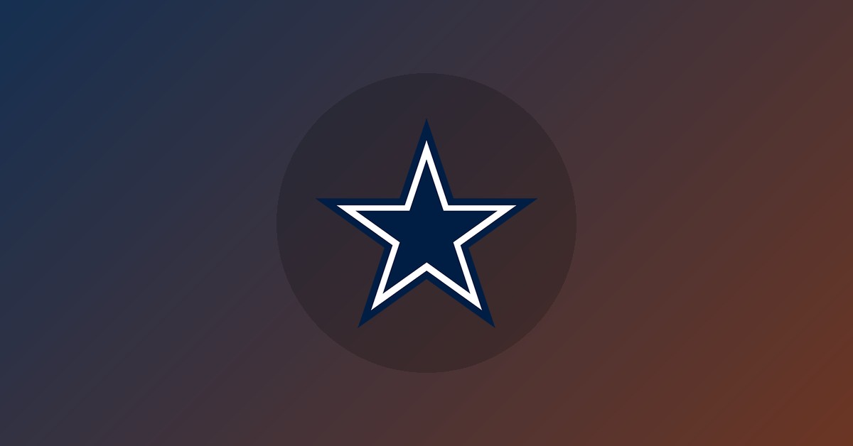 Dallas Cowboys logo on gradient background