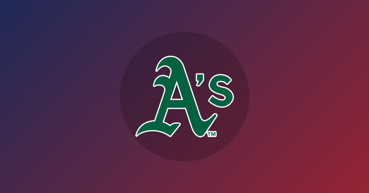 Oakland Athletics logo on gradient background