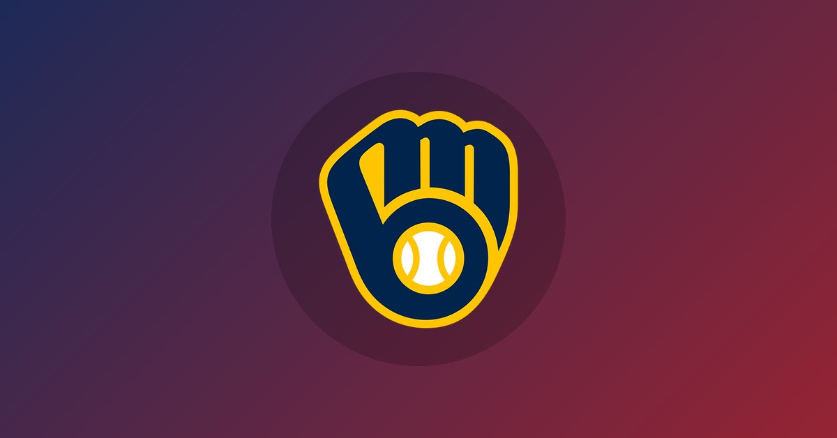 Milwaukee Brewers logo on gradient background
