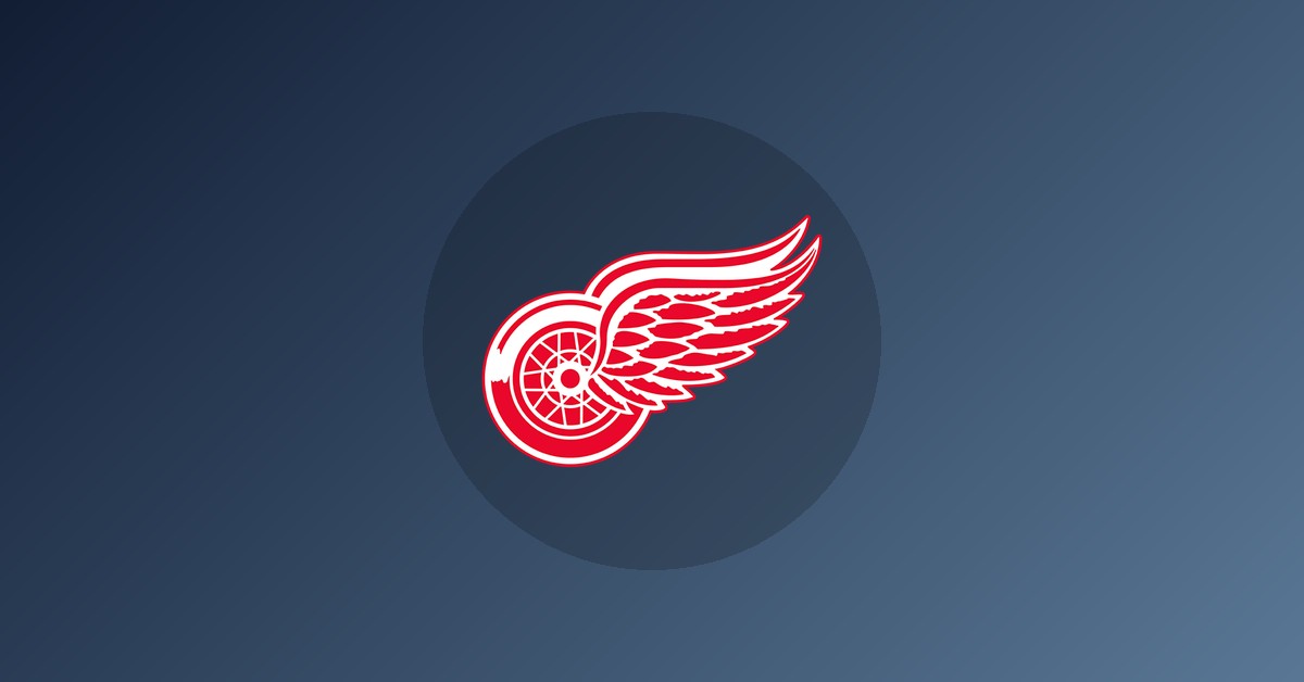 Detroit Red Wings logo on gradient background