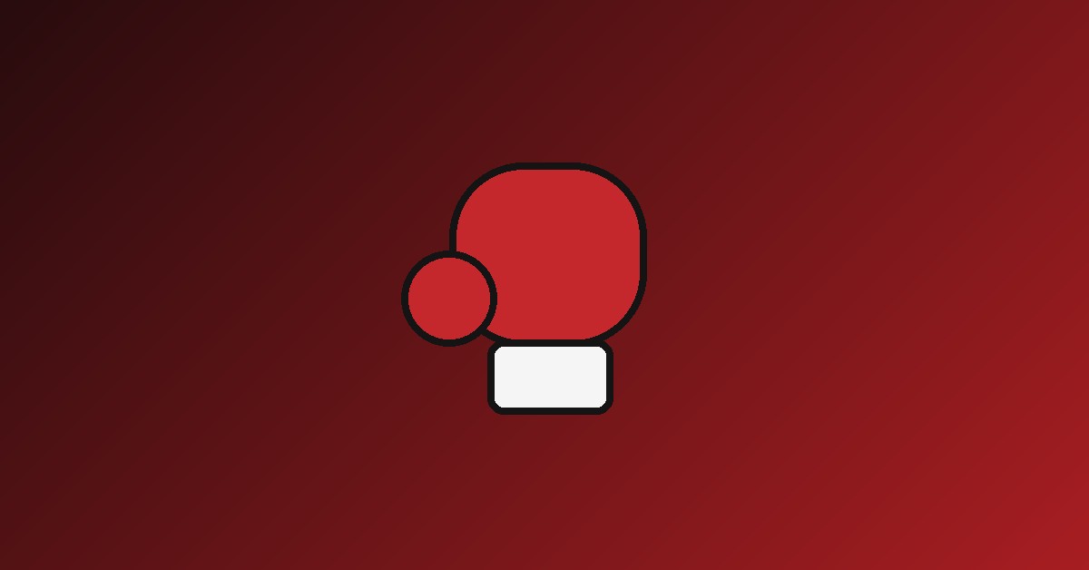 Boxing on gradient background