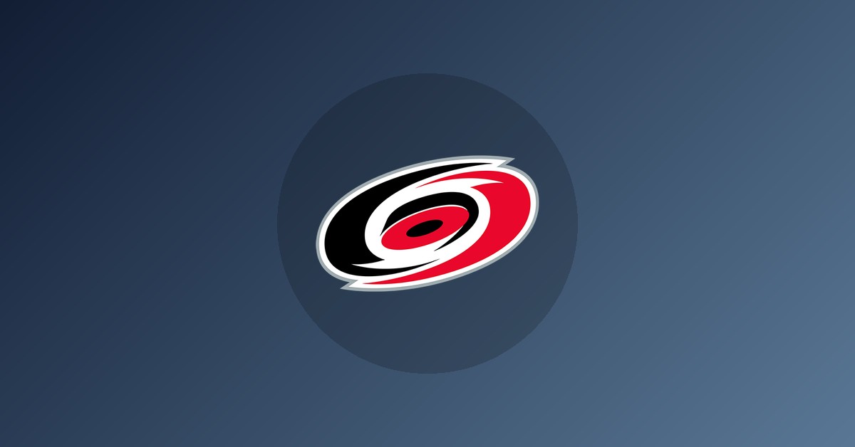 Carolina Hurricanes logo on gradient background
